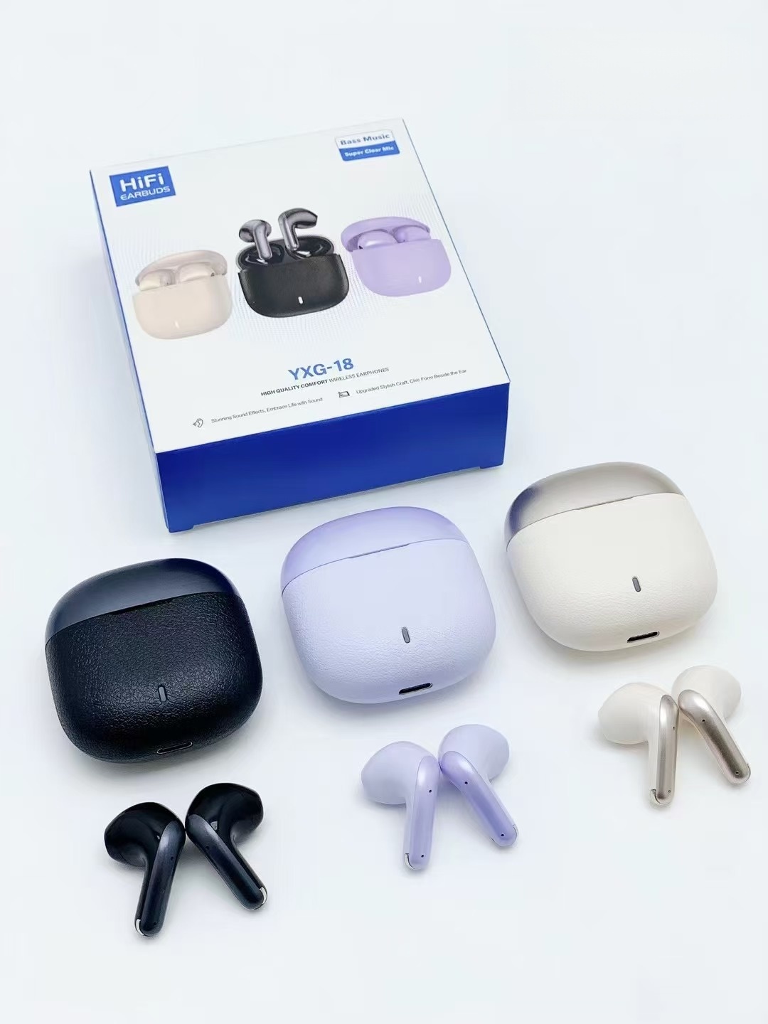 Custom Logo Mini Portable TWS Earbuds 3D Surround Sound Deep Bass Auto Pairing Type C Wireless Headphones detail