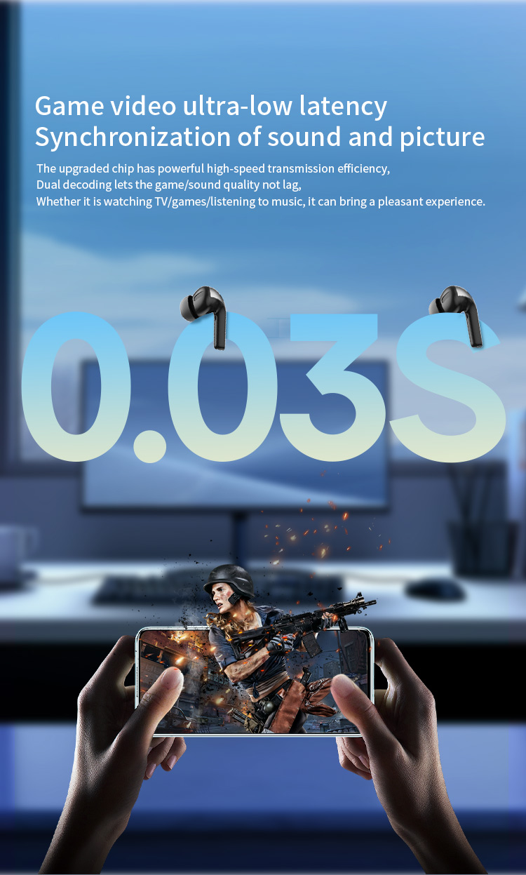 Hot-selling Noise-Canceling Wireless In-Ear Headphones with Digital Display Waterproof Sweatproof Long Battery Life BT Earphones detail