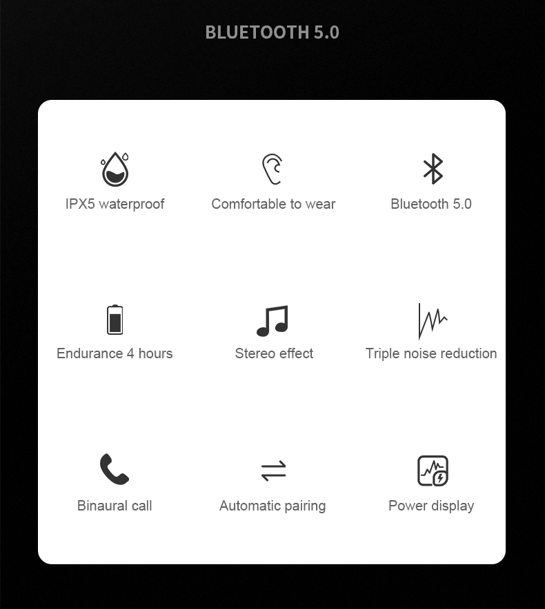 MGITEC TWS Small True Wireless Music bluetooth Earphones for Mobile Phone detail