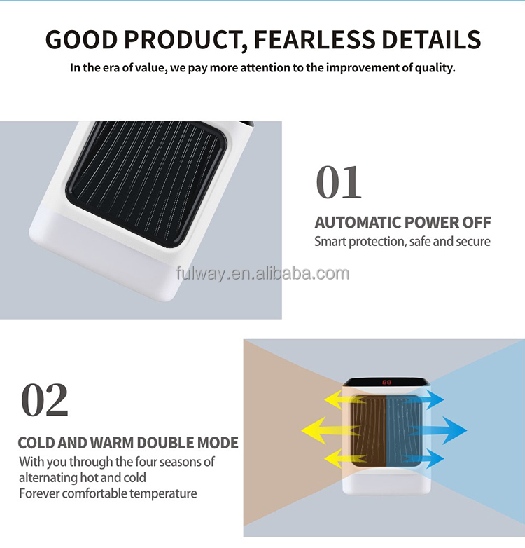 Fast Heating Indoor Home Use Portable Electric Heater Fan with Thermostat and Over-protection Winter Heater Fan detail