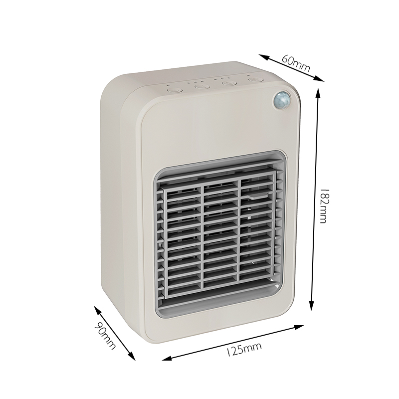 Small Silent Three Heating Mode Human Sensor Overheat 0-7 Hours Timer Air Filter LED Indicator  600W Mini Ceramic PTC Fan Heater detail