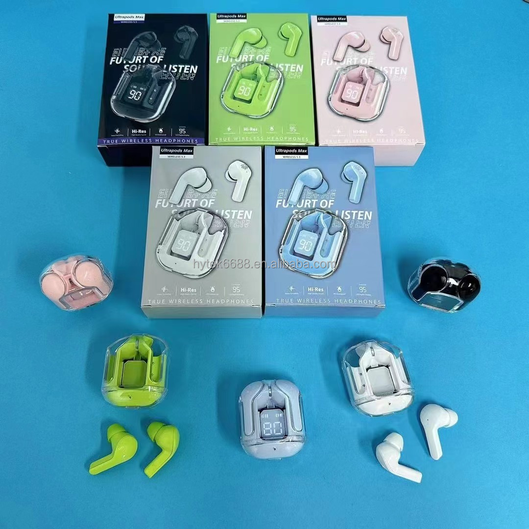 Transparent Ear Buds in Ear Earphones LED AIR 31 Headphone Wireless Earphone Waterproof Audifonos Ultraprods Pro Ultrapods Max detail