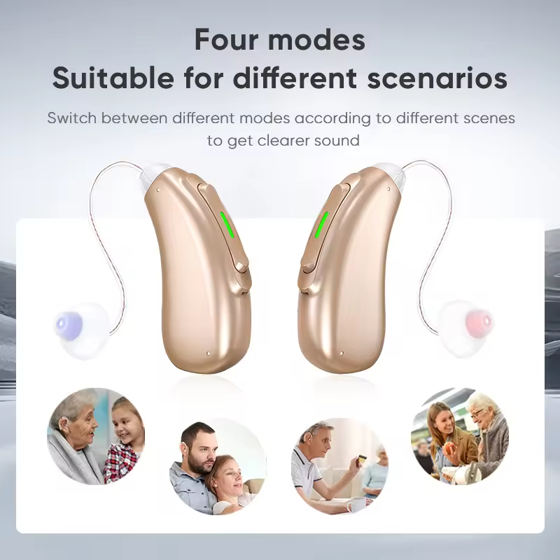 Great-Ears Easy to Wear Noise Cancelling Rechargeable Bte Rechargeable Hearing Aid Programmable Sound Amplifier product view