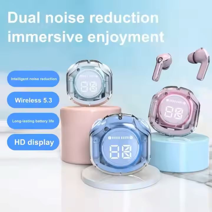 Transparent Crystal Air39 Tws Ear Buds Earphones Auriculares Audifonos Wireless Headphone air 39 Earbuds Pods Ultrapods Pro 2 detail