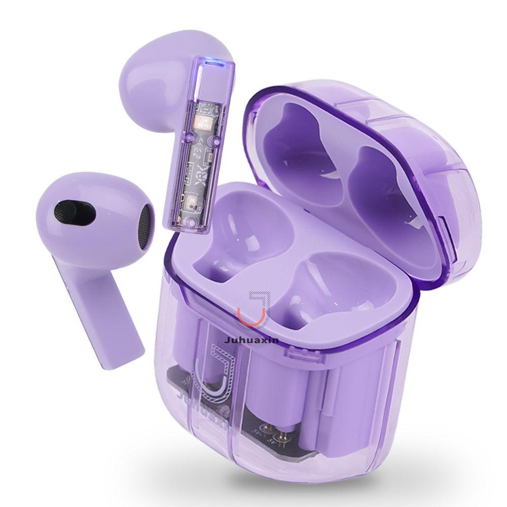 High Quality 5.1 Version In-Ear Wireless Earphones with LED Battery Indicator Clear Case & Extended Playtime No Delay product view