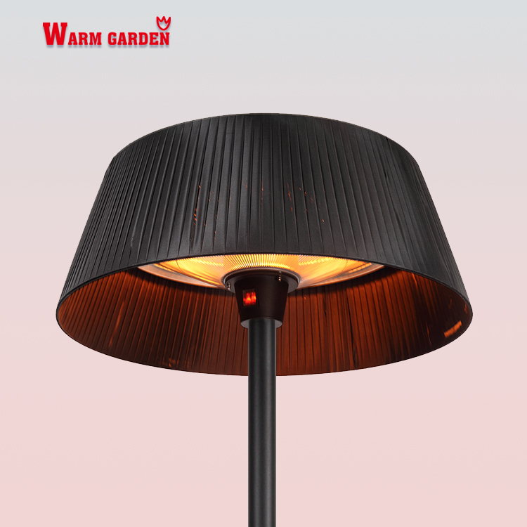 Hot Sale Safety 2000W Outdoor Electric Heater with Fabric Lamp Shade IPX4 Waterproof Remote Control detail