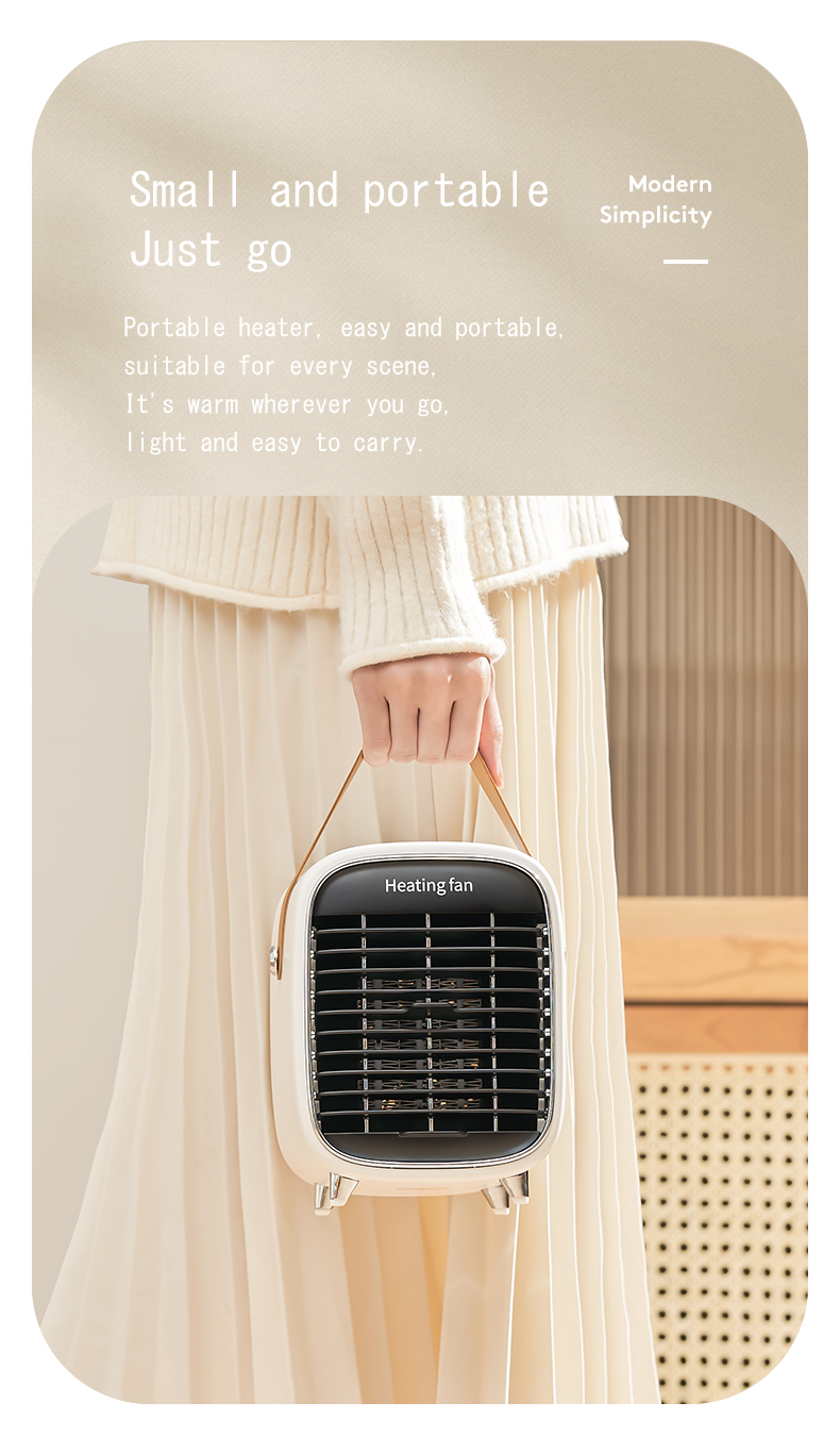 Portable Room Mini Hot air Electric Ptc Fan Heater detail