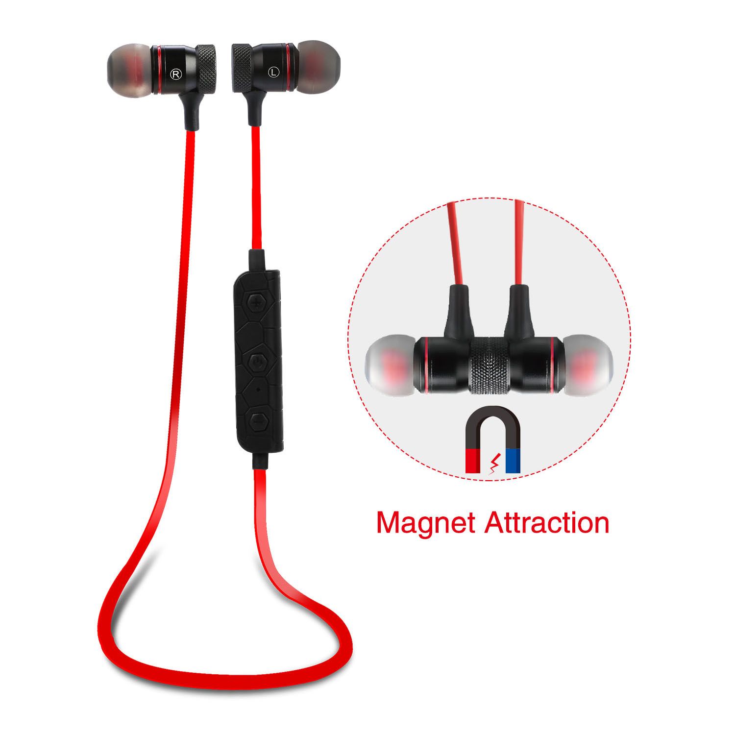 Wireless Sport Earbuds with In-Ear Neckband Sweat-Proof Headsets with Call Alert Number Broadcast In-Ear Headphones for Sports detail