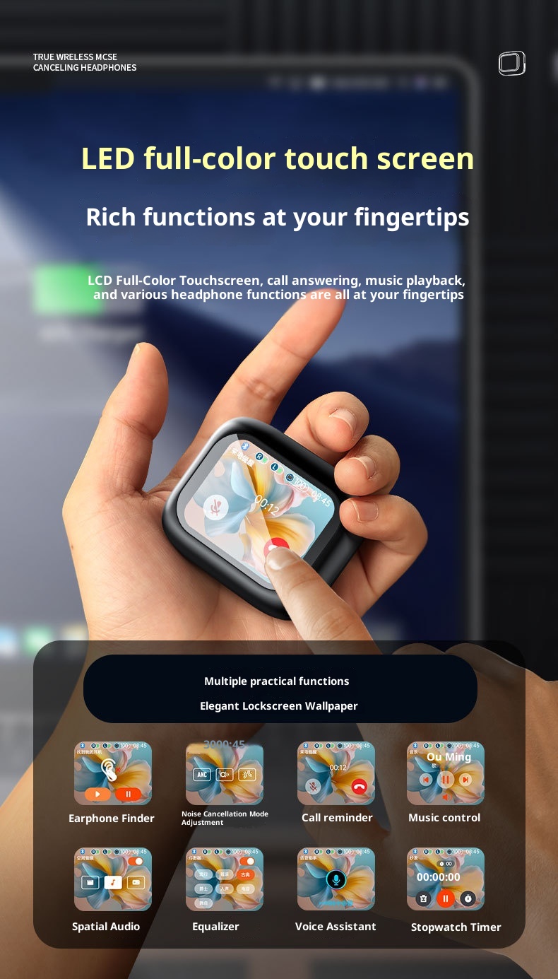 Real-Time Translate Wireless Earbuds AI Translator Earbuds With 144 Languages Headphone With Touch-Screen & Noise Cancelling detail