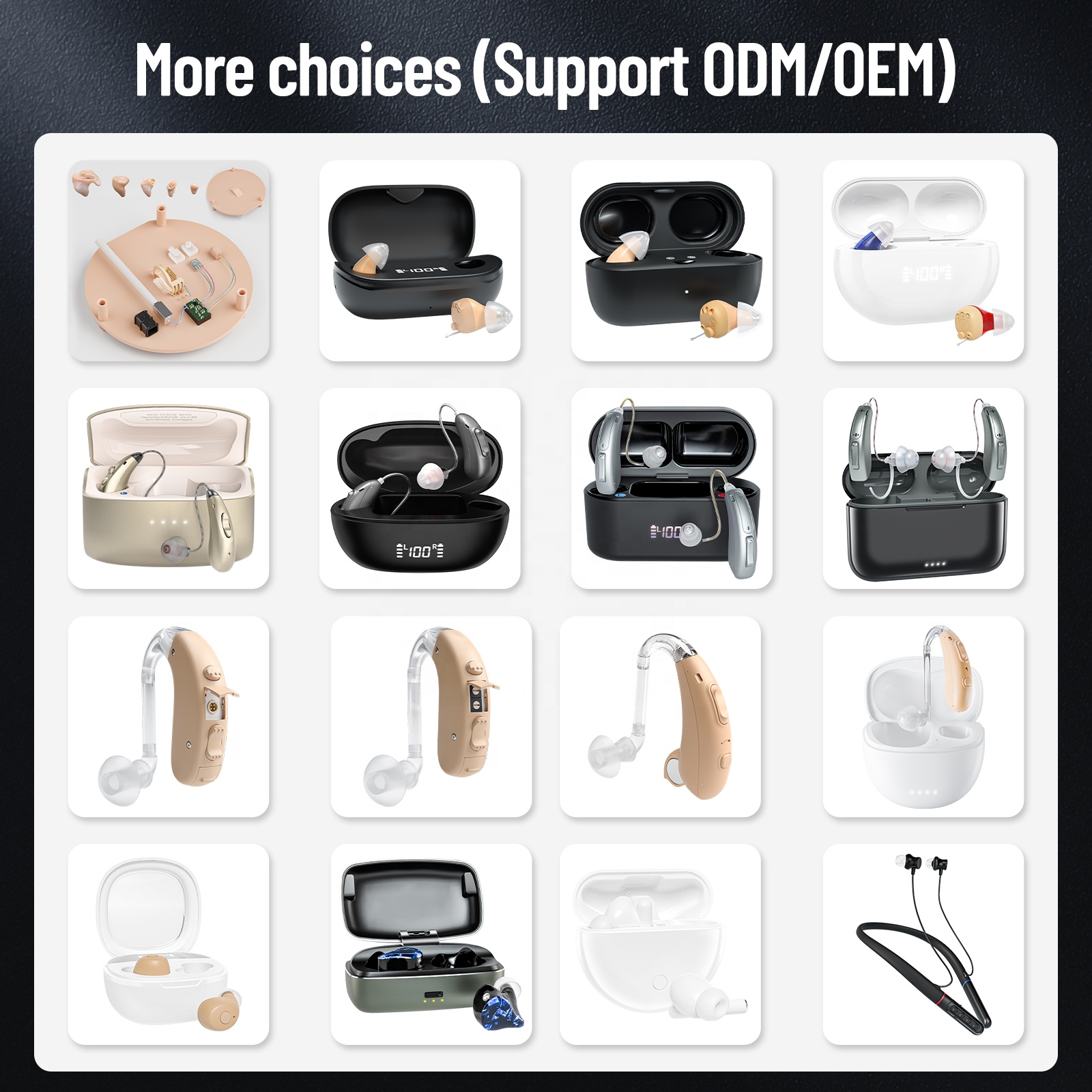 Reliable Supplier Discreet Invisible Design Rechargeable Smartphone APP Integrated for Hearing Impaired RIC Hearing Aids product view