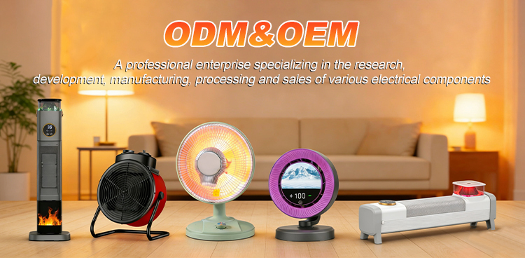 600W Compact Infrared Tube Electric Heater Desktop Freestanding Low Noise Energy Efficient Fast Warm Tip-Over Protection Home detail