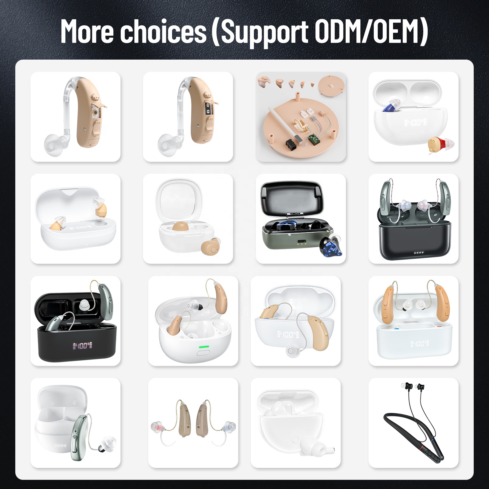 Rechargeable TWS Hearing Aid IPX4 Waterproof with Noise Cancelling for Elderly and Healthcare Professionals product view