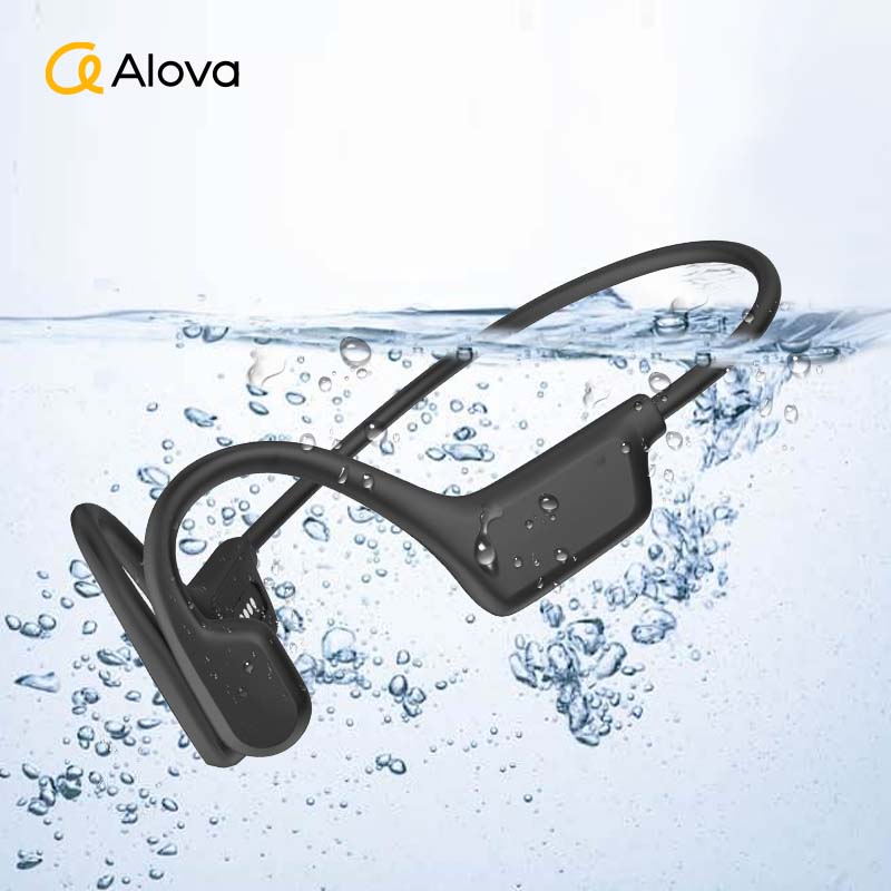ALOVA New Design Bone Conduction Headphones IP68 Swimming Open Ear Wireless Headset Bluetooth Earphone