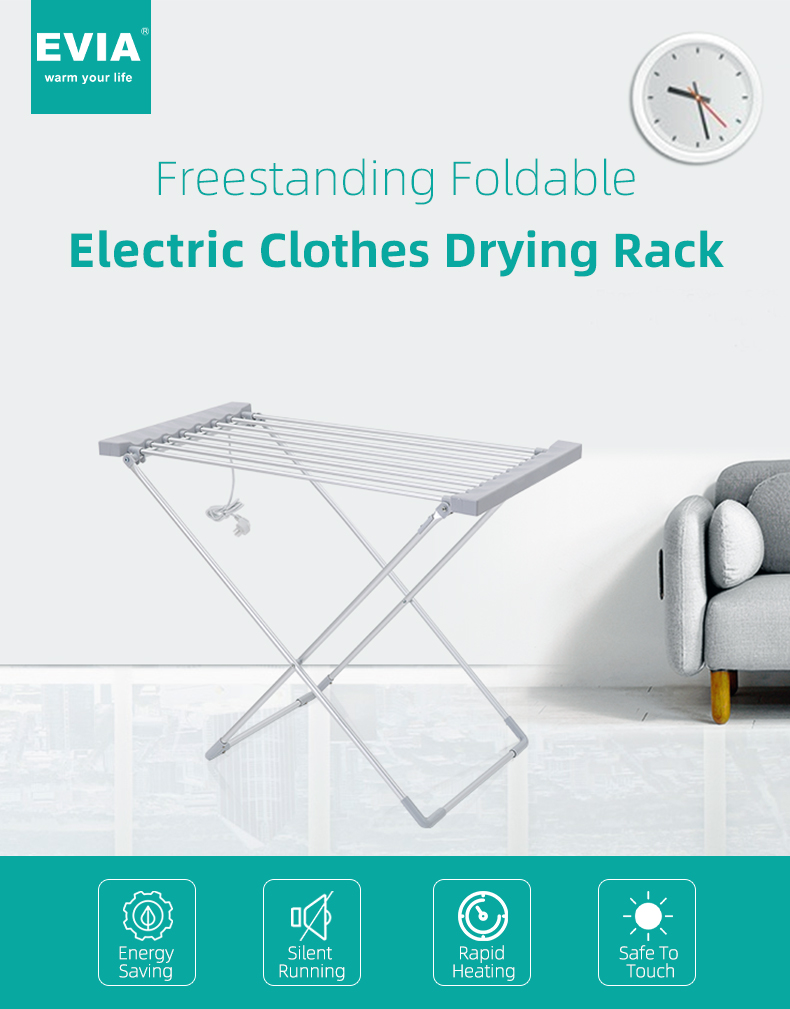 EVIA Electrical Etendoir Chauffant Electrique Mini Seche Linge Maison detail