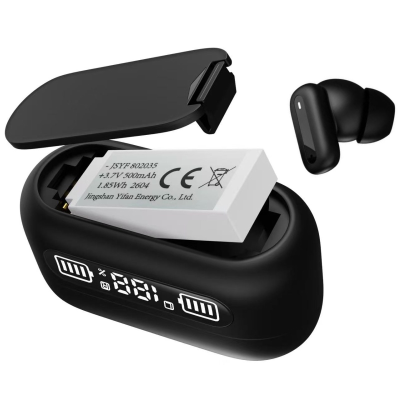 Detachable Battery Tws Earbuds Bluetooth 6.0 Wireless Heardset HiFi Earphones with Mic & Charging Case 13mm Dynamic Driver detail