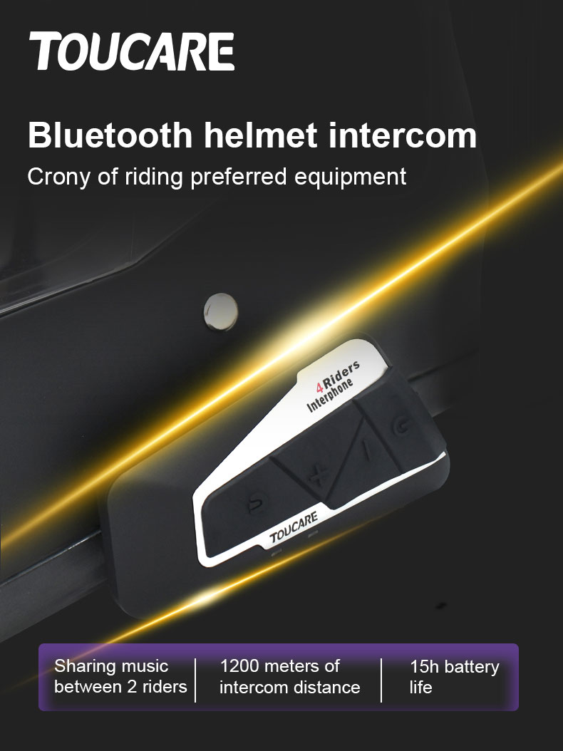 T9S-4 Intelligent Voice Wake up Helmet Bluetooth Earphones Waterproof Noise Reduction Ultra Long Endurance Mesh  Person Intercom product view