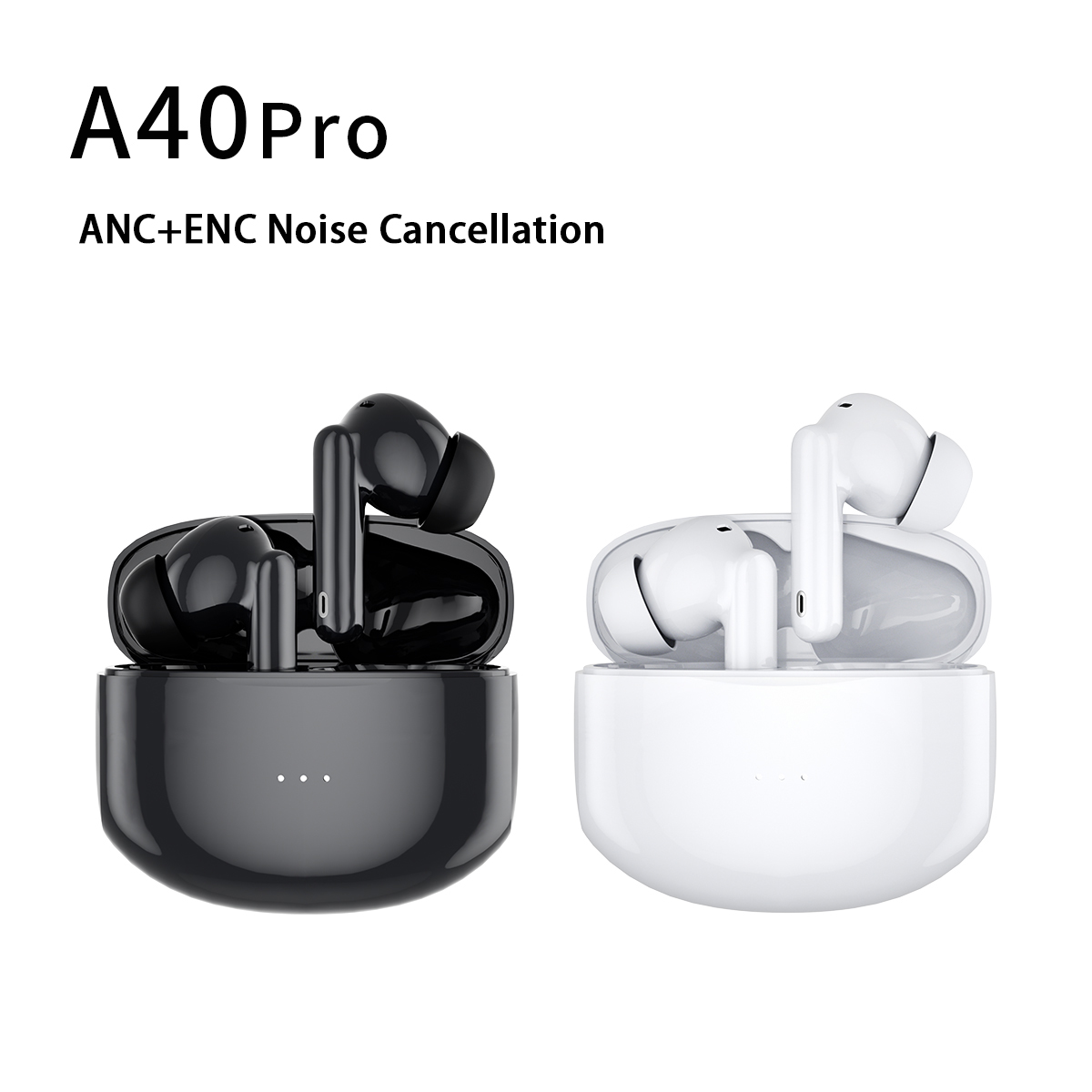 2022 A40 Tws Active Noise Canceling Wireless Earphone Noise Reduction Headset In-ear Headphone ANC ENC Earbuds product view
