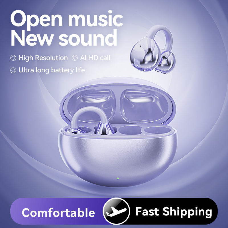 M91 OWS Sport Ear Clip Design Wireless Earphones Similar Earrings Bone Conduction Hi-Res Audio HD Voice Call Bluetooth Headset product view