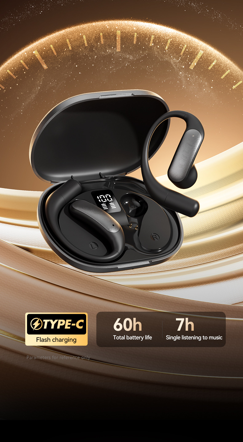 M127 Ows Wireless Earbuds BT 5.4 Open Stereo Sports Earphones LED ENC Noise Cancellation IPX5 Waterproof for Android/iOS/Windows detail