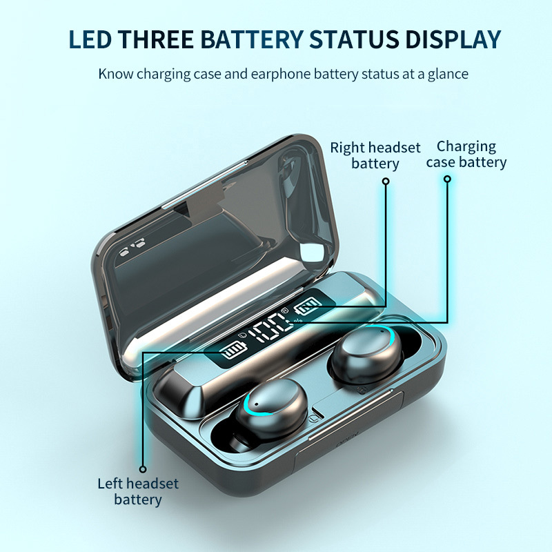 F9 Audifonos Mini Fone De Ouvido True Wireless Touch Control LED Display  Earphone Touch Control Headphone detail