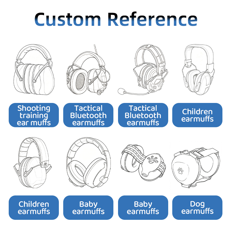 ABS Adjustable Noise Cancelling Sleeping Kids Ear Muffs Ear Protection Hearing Protector Autism Earmuffs detail