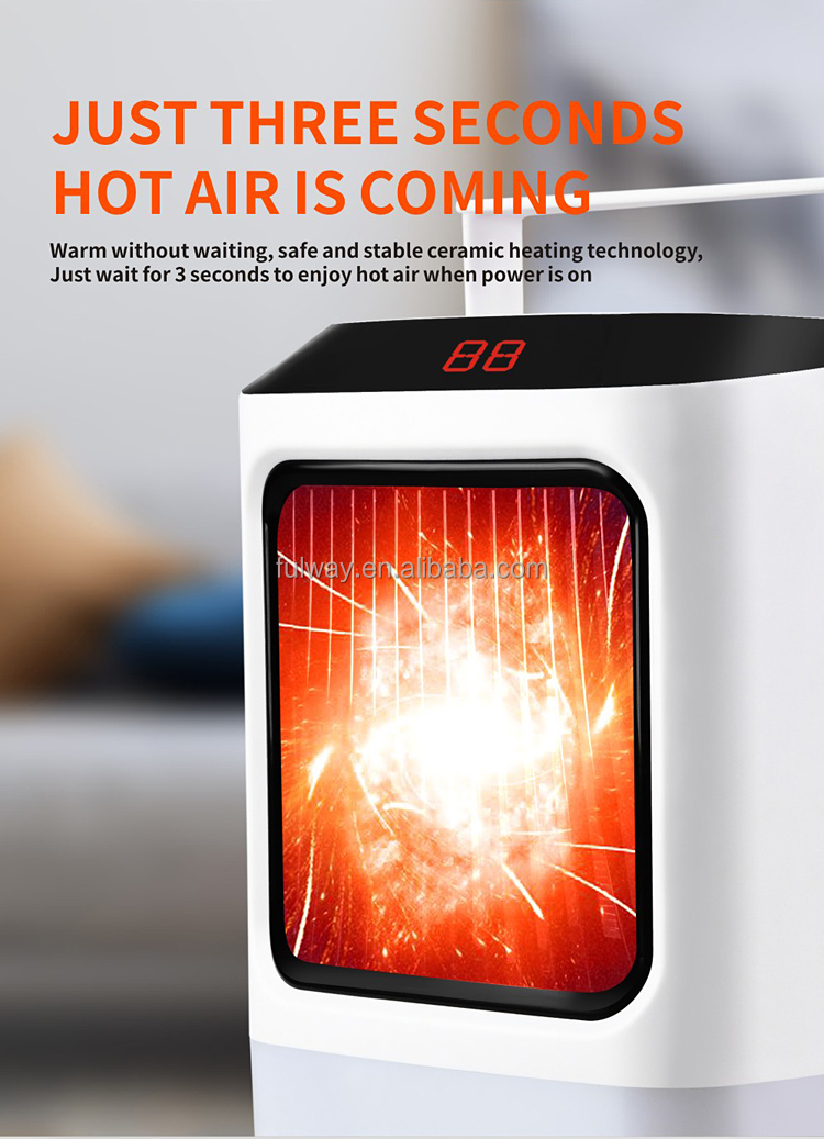 Fast Heating Indoor Home Use Portable Electric Heater Fan with Thermostat and Over-protection Winter Heater Fan detail