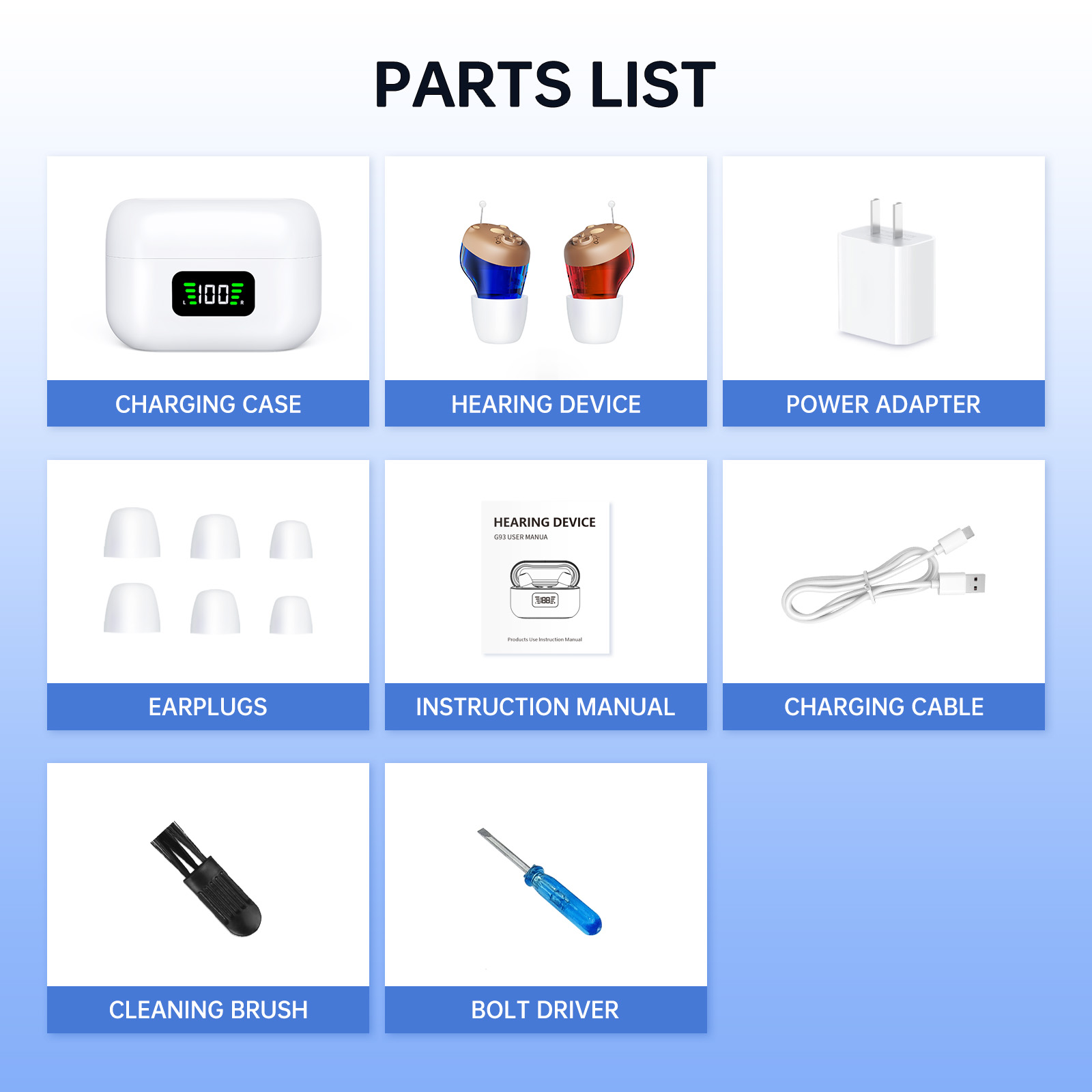 Greatears Rechargeable CIC In-Ear Hearing Aids-Portable Wind-Resistant for Elderly detail