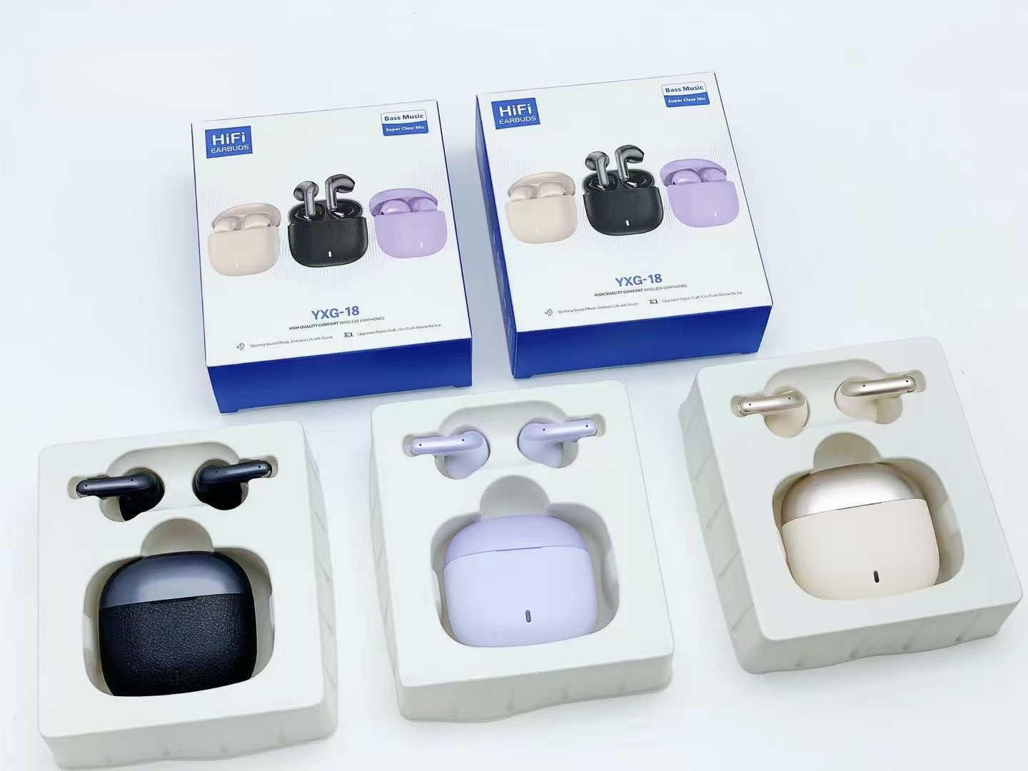 Custom Logo Mini Portable TWS Earbuds 3D Surround Sound Deep Bass Auto Pairing Type C Wireless Headphones detail