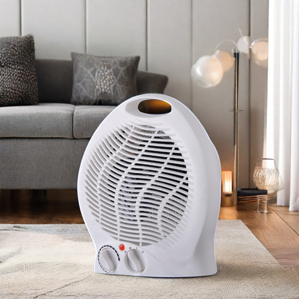 Portable Fan Heater Ceramic PTC Electric Space Room Heater 1000W 2000W 2 Heat Overheat Protection Safety Fuse VDE Desktop Office detail