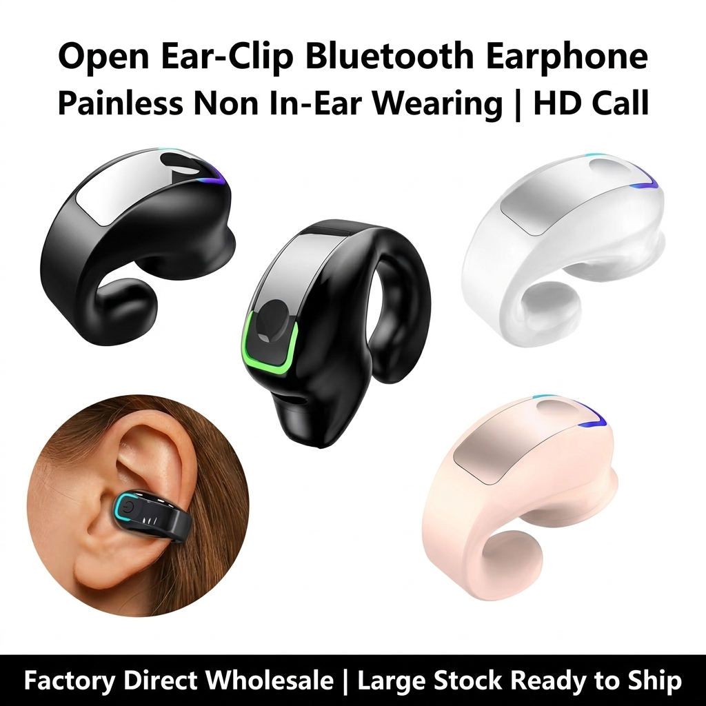 High Quality Auriculares Sport Wireless Bluetooth Earphone Clip Earbuds with Bone Conduction Noise Cancelling Mic Headphone product view
