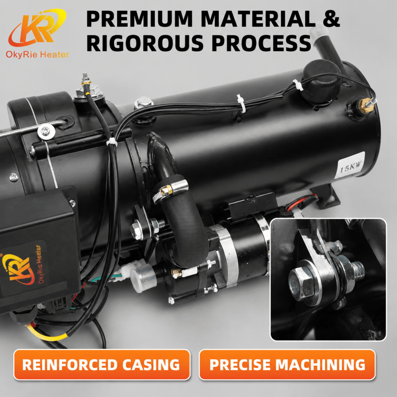 OkyRie WH-15B 15KW Diesel Only Hydronic Parking Heater Defrost Cabin Window Warm Engine Heavy Machinery Heater detail