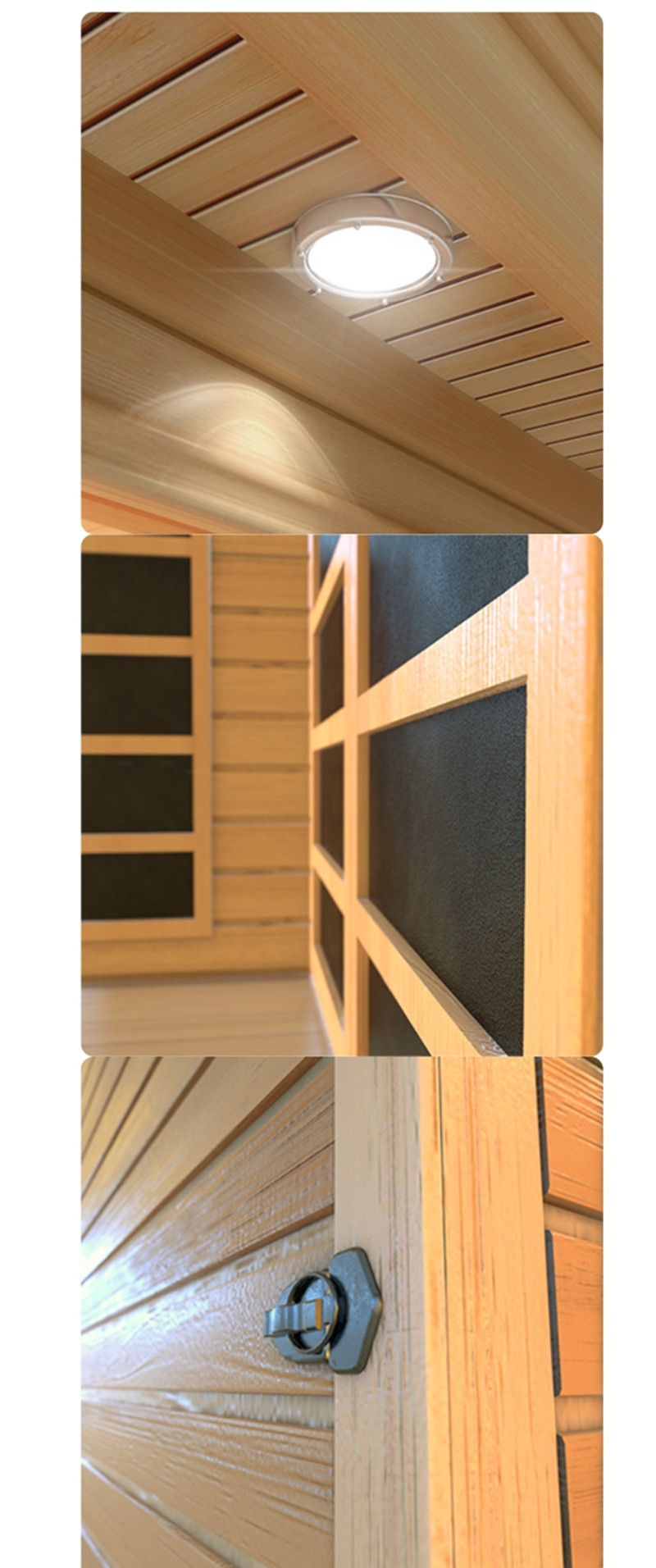 Top Selling 3 Person Hemlock and Full Spectrum Heaters with Light for Sale detail