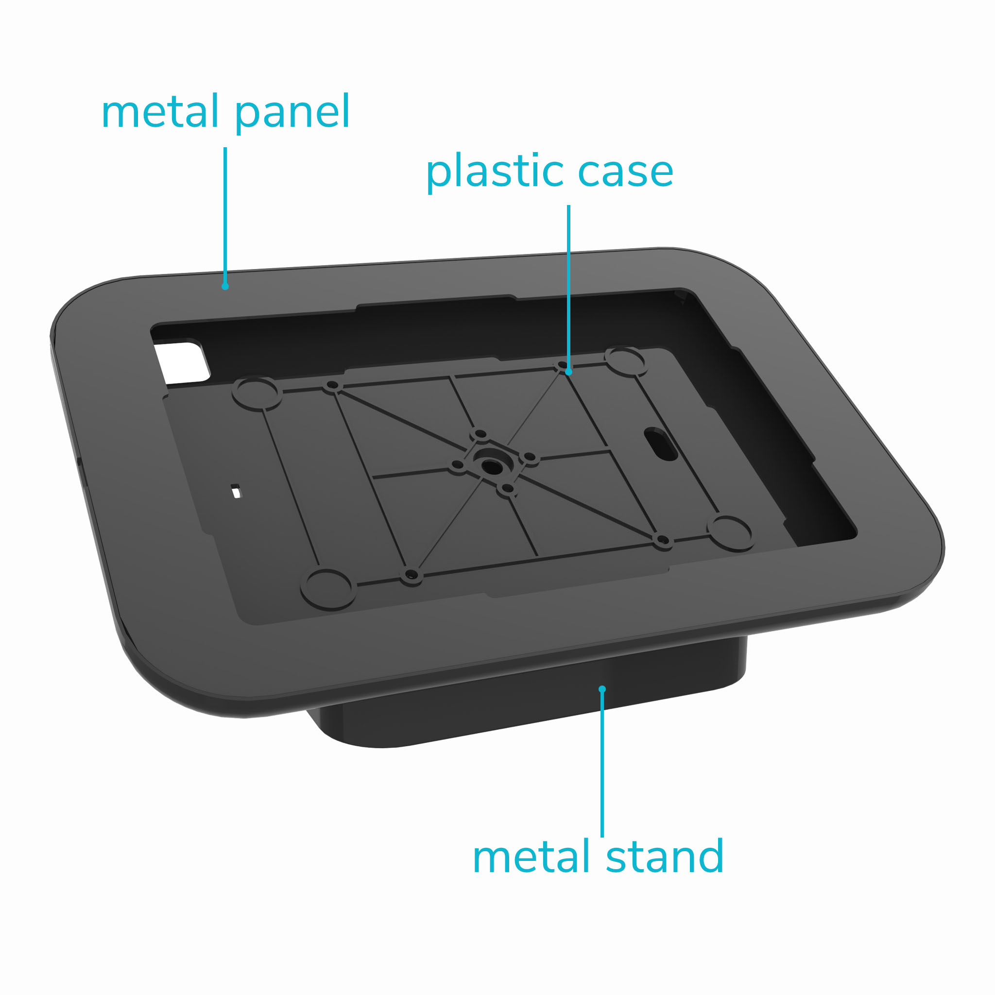 Metal Universal iPad 10/11 Inch Tablet Wall Mount Samsung Lenovo Counter Stand for Exhibition Stores Anti-Theft Counter Holder product view