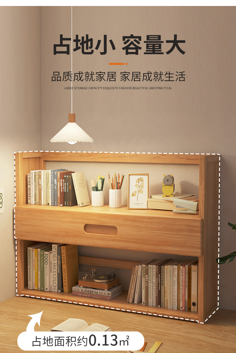 Simple Wood Desktop Bookshelf for Dormitories Multilayer Home Storage Rack Drainage for Students' Desk Arrangement Dinnerware detail