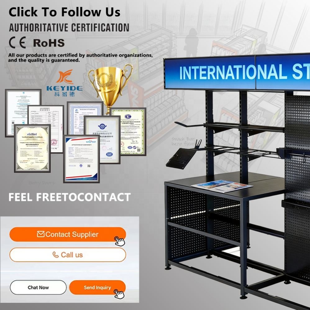 Apache Custom Floor Standing Mobile Phone Accessories Display Stand - Double-Sided Rolling Metal Pegboard Rack for Retail Stores product view