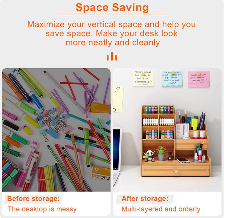 Creative Multi-Functional Pen Holder Desk Organizer Storage Box Modern Student Desktop Pen Rack Office Supplies detail