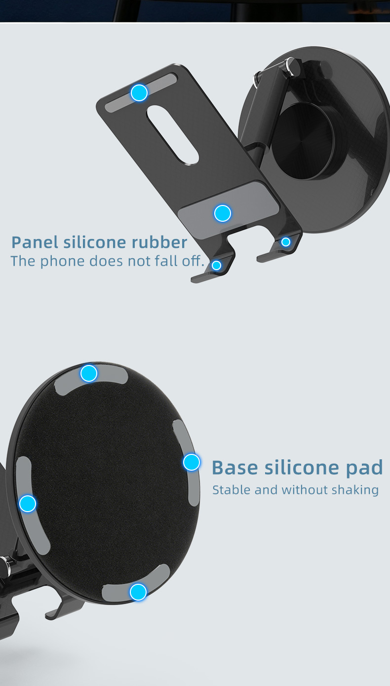 Anti-slip Foldable Aluminium Alloy Desk Phone Stand Tablet Holder Mobile Phone Holders with Adjustable Height detail