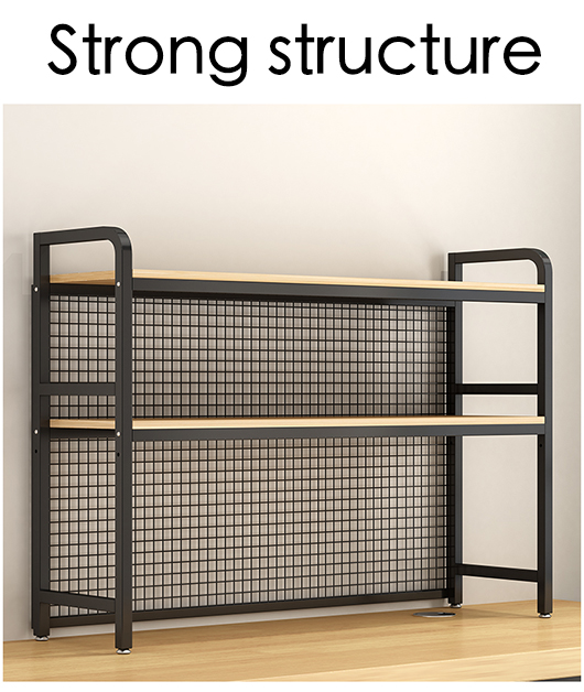 Custom Desktop Bookshelf With Grid Storage Shelves Desktop Multilayer Shelves Student Computer Desk Rack Bookcase detail