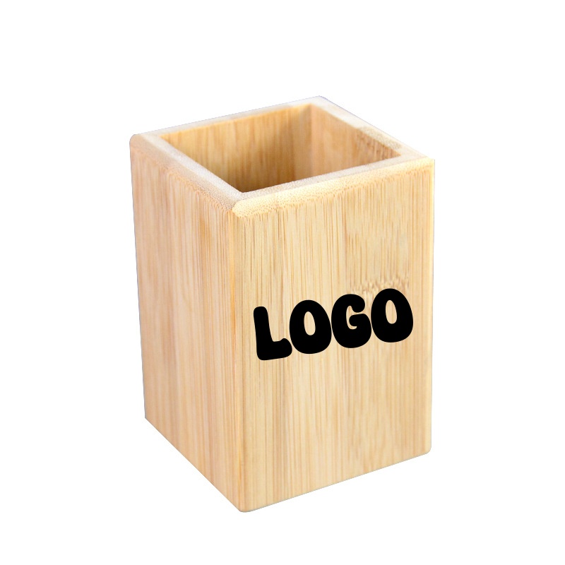 Office Supplies Student Multi-Purpose Natural Bamboo Stationery Storage Box Pen Holder Dimensional Tolerance 1mm Weight