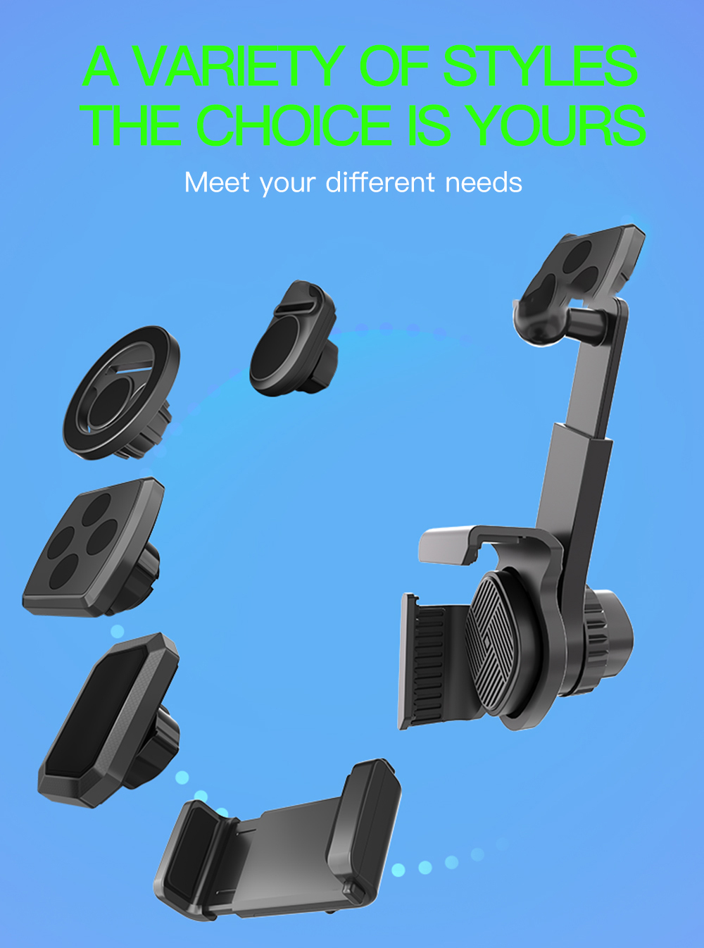 Universal Car Phone Holder N52 Magnet Phone Stand New Energy Vehicles Mobile Phone Holders for Car Display Screen and Computer detail