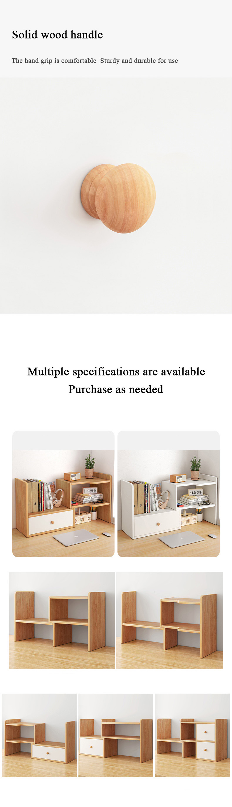 Wholesale Estanteria En Escritorio Wooden Office Desk Desktop Bookshelf Desktop Storage Rack Multi-layer Small Storage Cabinet detail