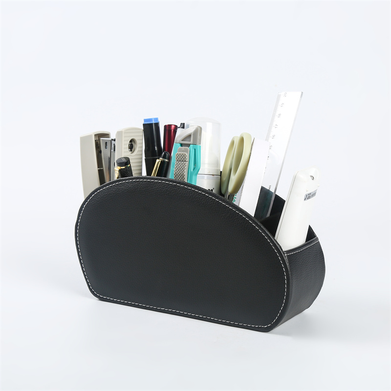 LG8175 5-Compartment PU Leather Multifunctional Office Organizer Pen Holder for Home Office School-Multi-Purpose Storage for detail