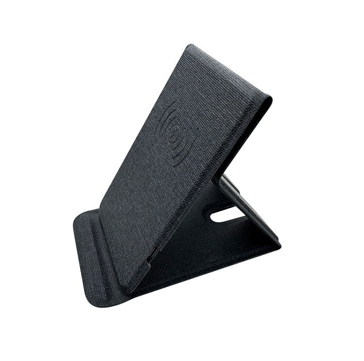 Kingsoil Wholesale 15W Fast Charging PU Leather Phone Stand, Foldable Wireless Charger with Type-C Port product view