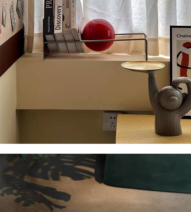 Modern Creative Stainless Steel Desktop Bookshelf Newspaper Rack Bauhaus Deco Metal Storage Ancient Sloping Living Room detail