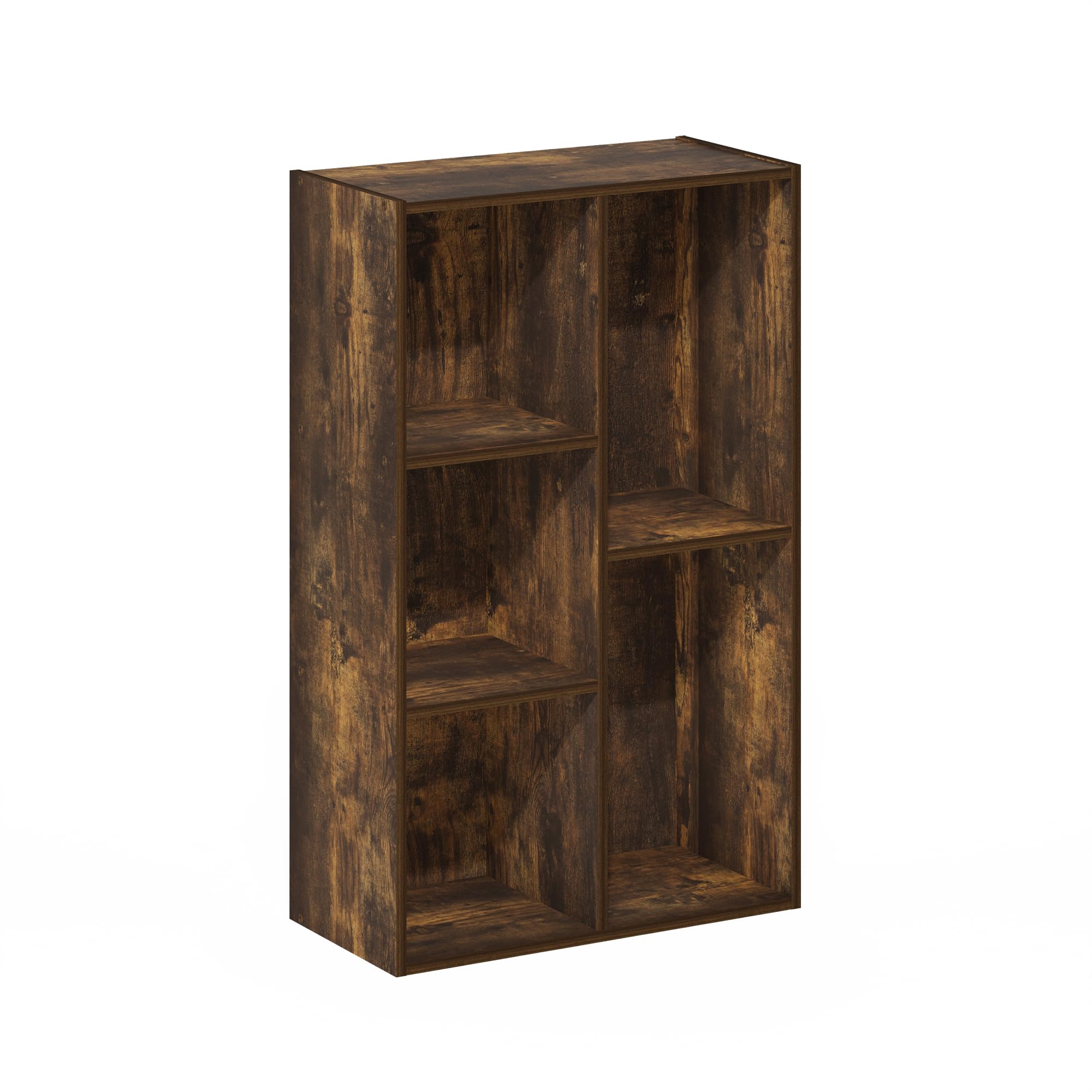 Living Room Desktop Open Storage Cabinet Modern Multi-Purpose 5-Cube Wooden Bookcase Storage Shelves detail