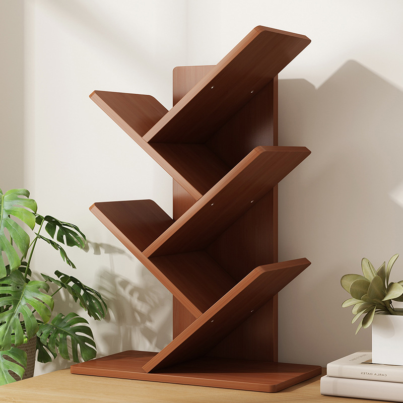 Best Seller Bamboo Simple Desktop Book Shelf Multilayer Organizer Storage Racks Small Bookshelf for Students and Kids