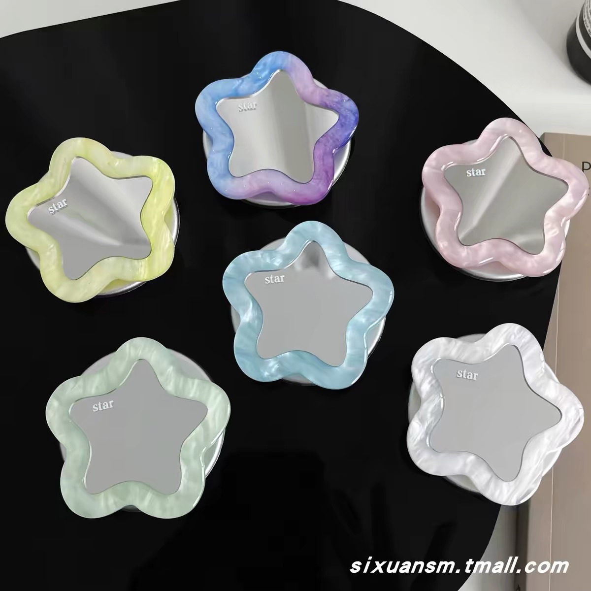 OEM Transparent Acrylic Magnetic Airbag Phone Ring, Anti-Drop Foldable Desktop Stand