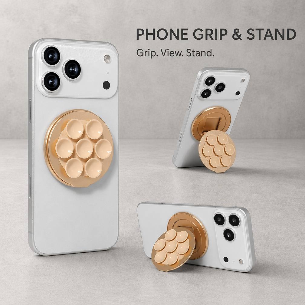 Universal Strong Magnetic Suction Cup Phone Ring Holder Airbag Stand Desk Kickstand Aluminum For IPhone Samsung Android EU OEM