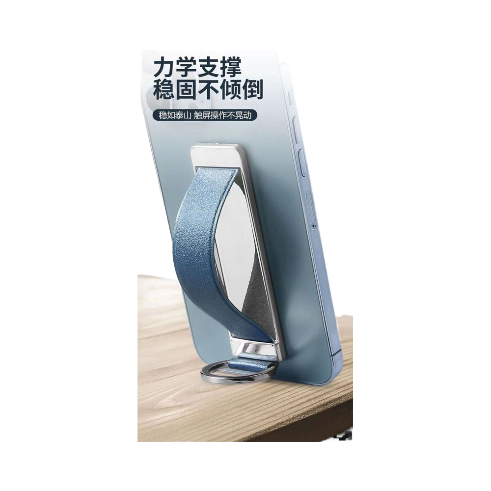 Waterproof PU Leather Phone Stand with Stainless Steel PC Magnetic Insert Flexible Dashboard Mounting Mobile Phone Holder product view