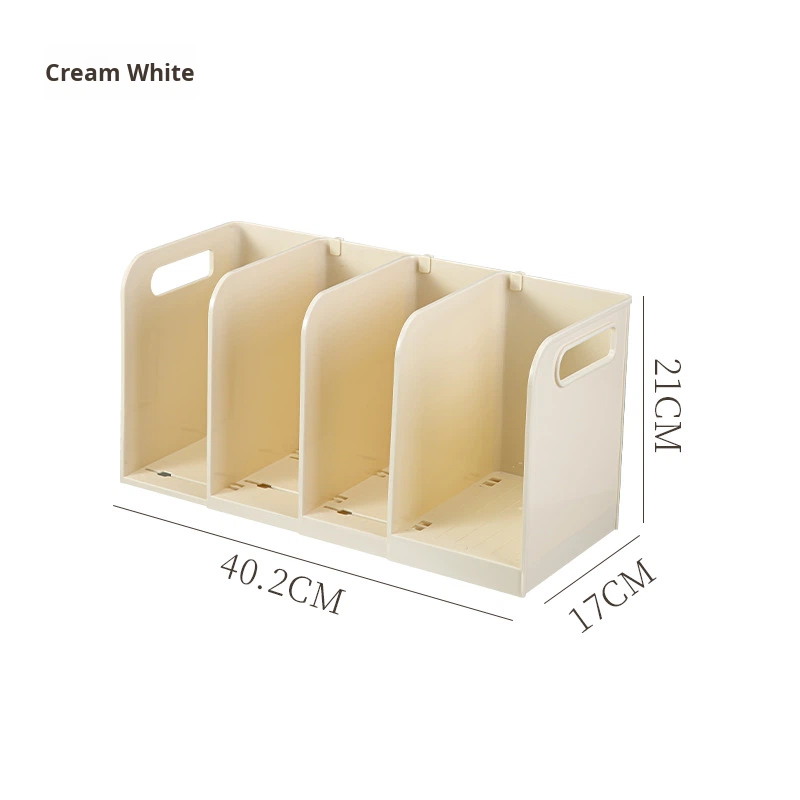 Plastic Desktop Storage Box Student Book Organizer Book Stand Large Capacity Bookshelf Pen Holder product view